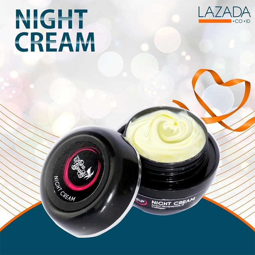 AURA BEAUTY – NIGHT CREAM – Pemutih Wajah N0.1 Nutrisi Terbaik Kulit, Awet, Aman dan Original PUTIH SEJAK PERTAMA KALI PEMAKAIAN