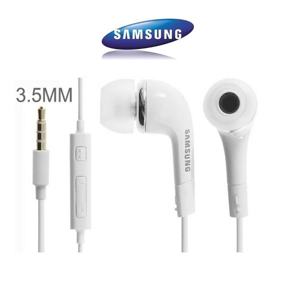 All Item Store- In-Ear J5 Earphone Earbuds Headphone Handsfree Earphones With Mic Volume For SAMSUNG GALAXY S3 S4 S5 Note 3 - Putih