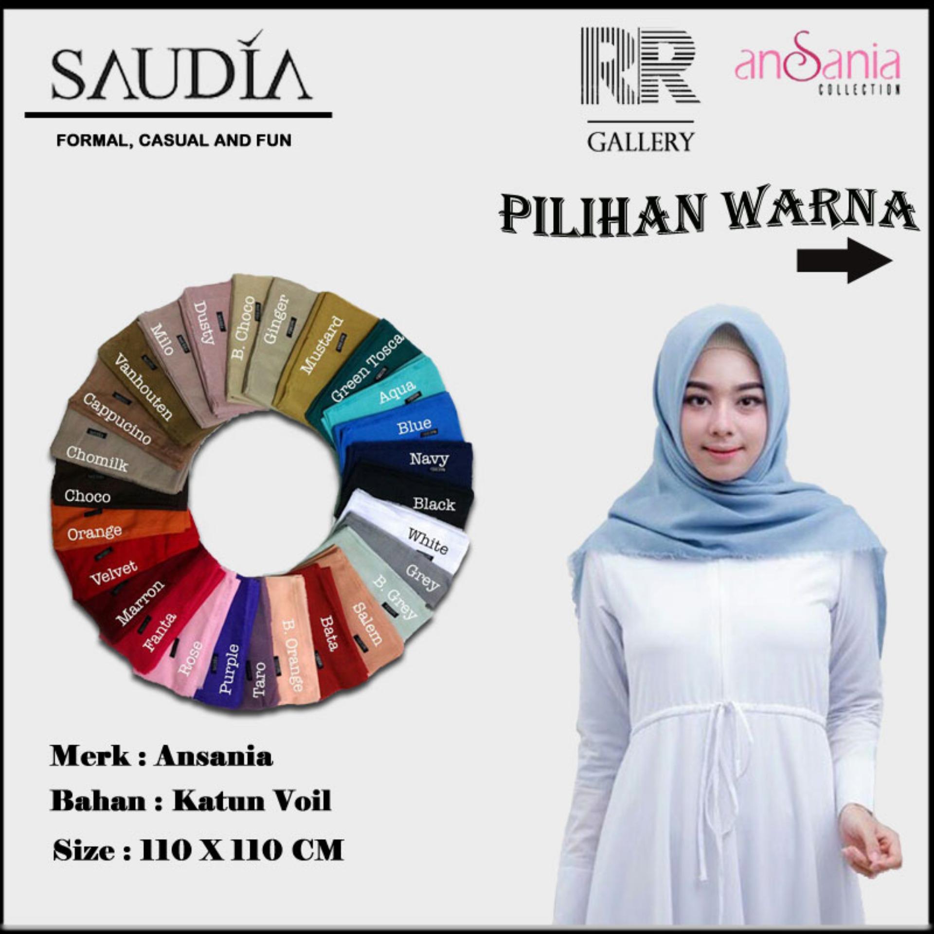 Jilbab Segi Empat Warna Putih