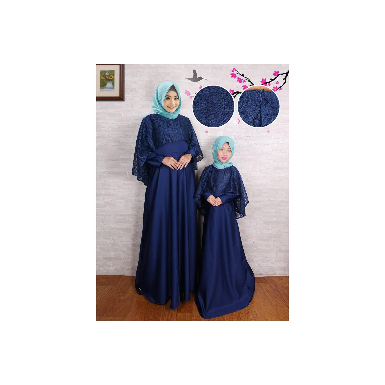 Baju Busana Muslim Gamis Syarii COUPLE TIARA IBU DAN ANAK Terbaru