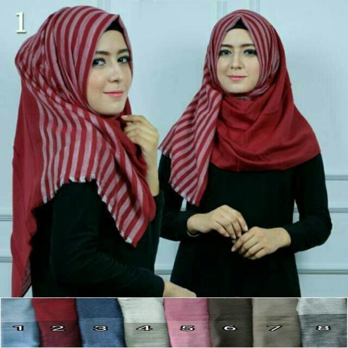 PROMO PASHMINA SYARI. JILBAB PASMINA PANJANG. HIJAB RAWIS MOTIF LINE. HIJAB TERBARU