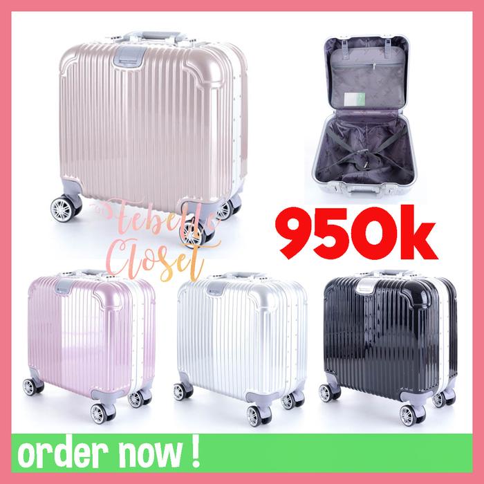 ASLI!!! Tas Koper Travel Murah Suitcase Import Aluminium Kecil Mini 18 Inch - S5g8mj