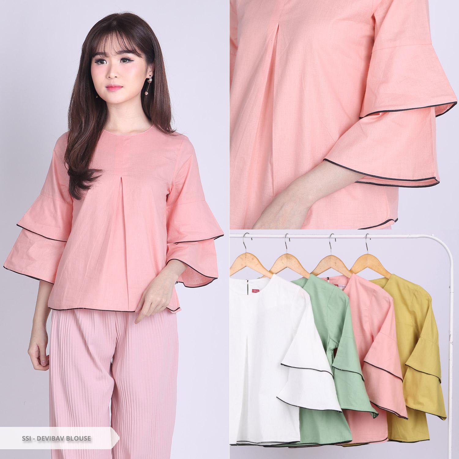 Devibav Plain Trump Blouse - Yellow Devibav Plain Trump Blouse - Yellow