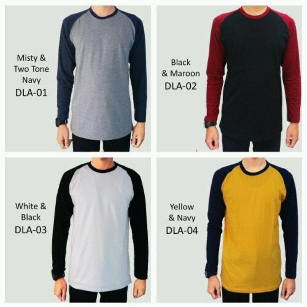 kaos raglan lengan panjang kaos polos lengan panjang kaos long sleeve baju pria baju cowok di lapak harry distro harrydistro