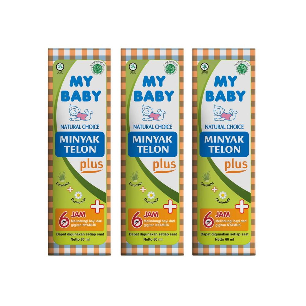 Delin Baby's - My Baby Minyak Telon Plus 60 ml 3 Botol