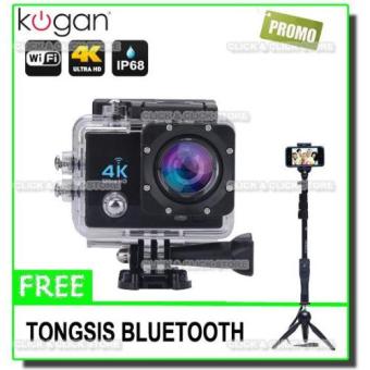 Pencarian Termurah Kogan Action Camera 4K Ultrahd - 16MP - Putih - WIFI Free Tongsiss Bluetooth + Tripod harga penawaran - Hanya Rp283.590