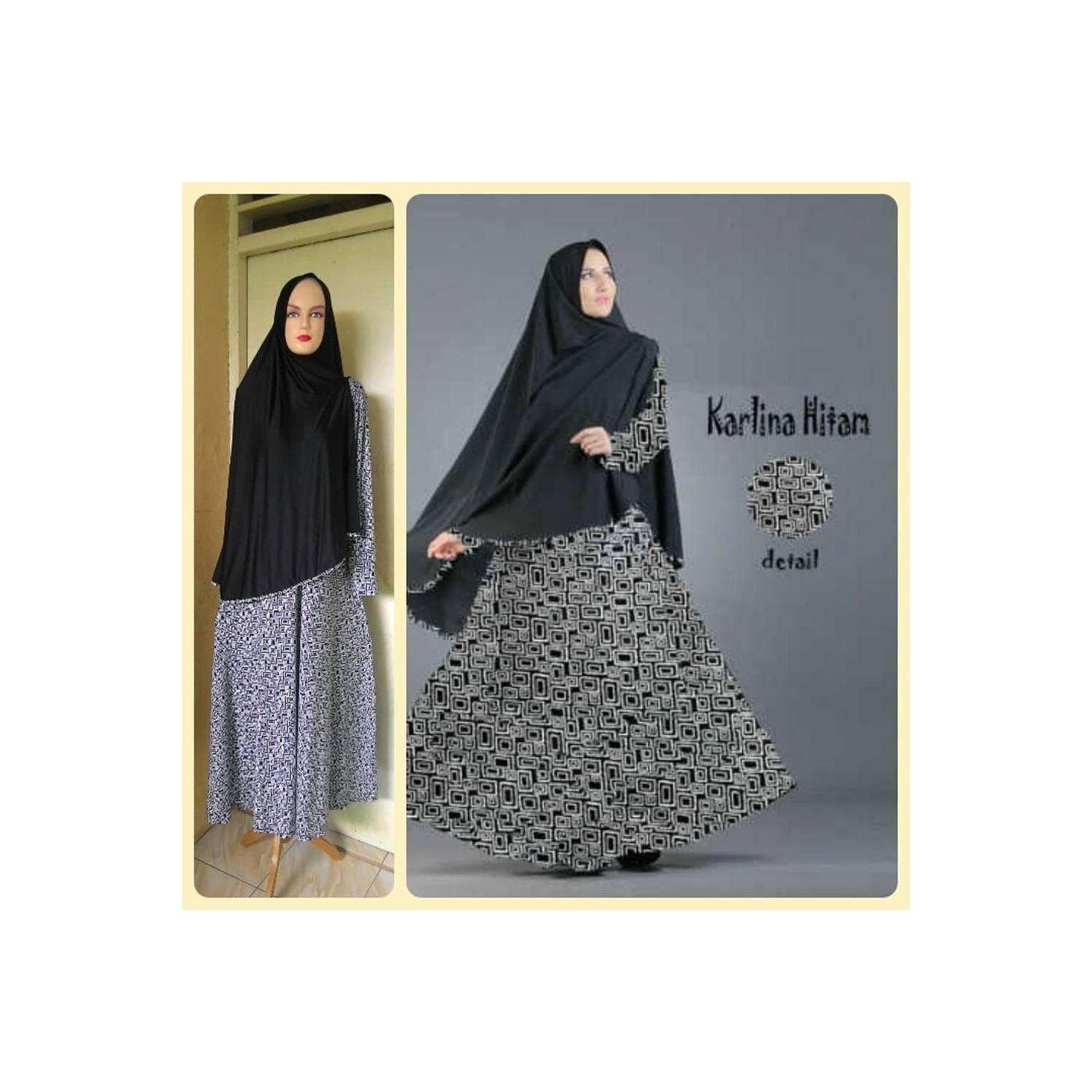 Gamis Syari Murah Karlina Hitam Diskon Limited