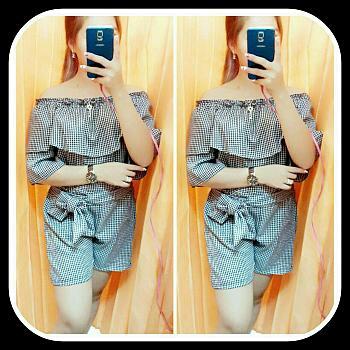 YS - JAMSUIT - AUREL - KOTAK - KOTAK - TANGAN 7/8 - SABRINA