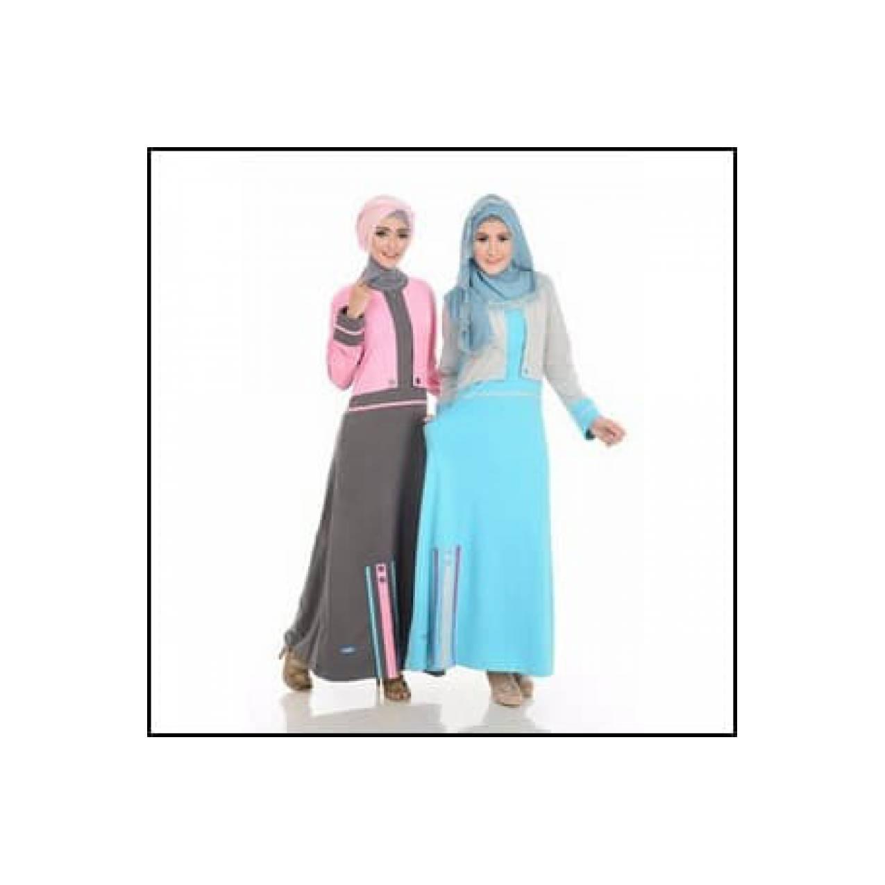 Best Seller Gamis Fantasi Bolero Bahan CVC 18s, Model Vest Mix 2 Color