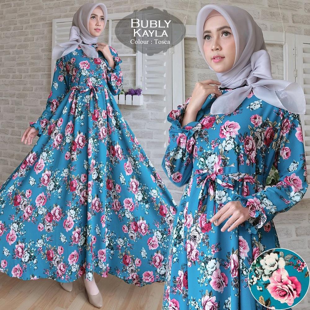 Gamis Bunga Bubly Bunga 3W No Pasmina di lapak Toko Kembar Tanah Abang rinymangiwa