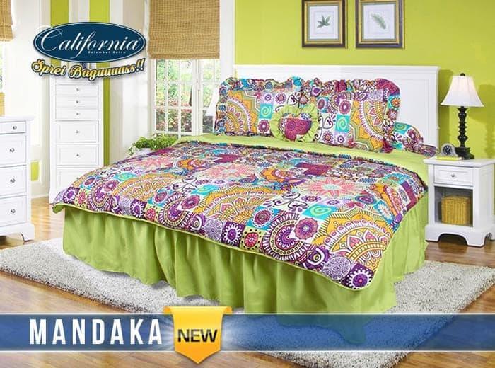 BEDCOVER SET CALIFORNIA MANDAKA No.1 KING 180 BCS MANDALA BED COVER Exclusive