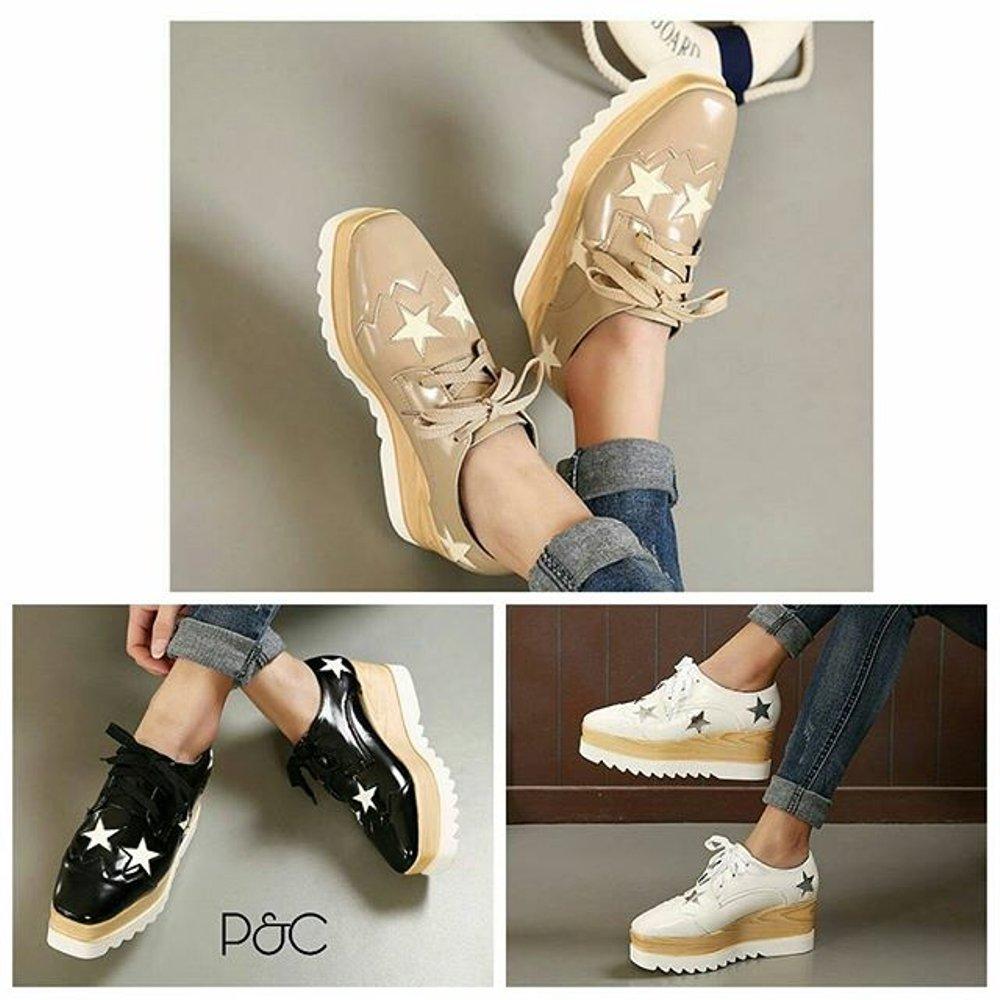 Sepatu murah Wedges Semikulit star Termurah Di Lazada