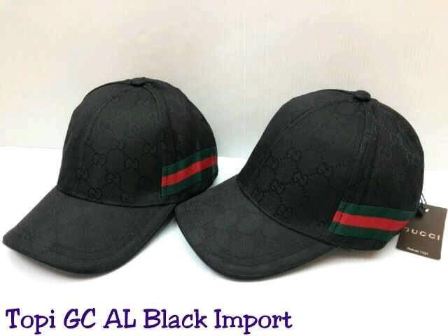 ASLI!!! Topi Gucci Al Ghazali Import Full Black