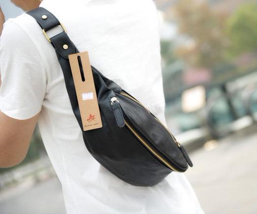 Tas slempang Wanita / Tas slempang Pria / Tas slempang Cowok / Tas slempang Cewek / Tas Selempang Kulit Pria Slempang Import /Tas Selempang Pria / Tas Hp Gadget Kulit Keren - Cokelat Tua Tas slempang Wanita / Tas slempang Pria / Tas slempang Cowok / Tas
