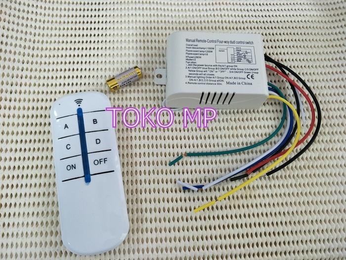 WIRELESS REMOTE CONTROL SWITCH 4 CHANNEL LAMP (UNBOXING)