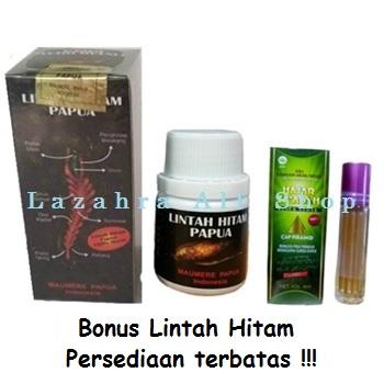Herbal Sehat Lelaki Hajar Saadah Mesir Tahan Lama Bonus Minyak Oles _lintah_papua_hitam
