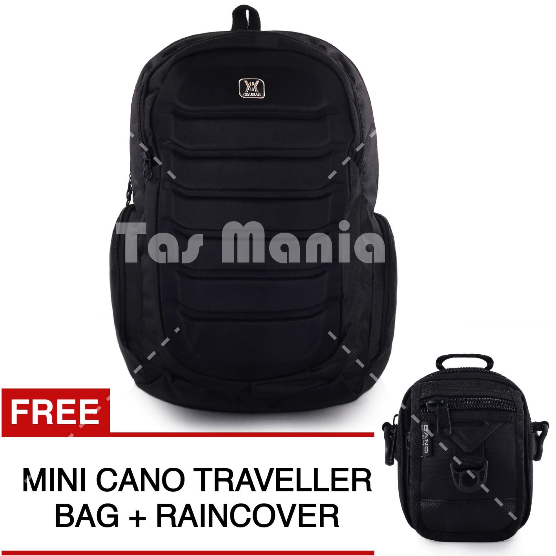 Tas Ransel Pria Gear Bag - Aligator Tas Laptop Backpack - Black + Raincover - Black + Raincover FREE Mini Cano Promo Diskon Outdoor Adventure Eiger Rei Consina North Face Deuter Tas Kerja Tas Kuliah Fashion Pria Termurah Terlaris Best Seller