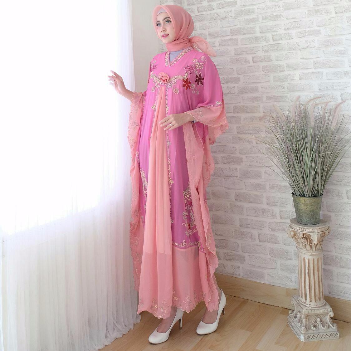 Elia Baju KaftanWanita Fashion Bisa Untuk Lebaran Best Seller Terbaru
