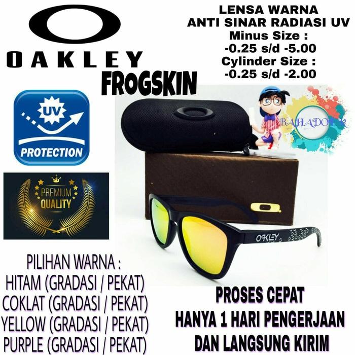 diskon 15%!! Kacamata Minus Dengan Lensa Warna Anti Sinar Radiasi Sunglasses Oakley - ready stock