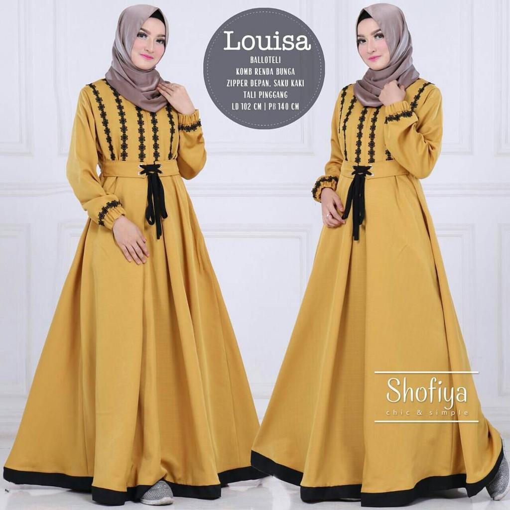 agata gamis syari baloteli murah baju hamil /dress pesta/remaja C1314 (LOUISA FANTA)