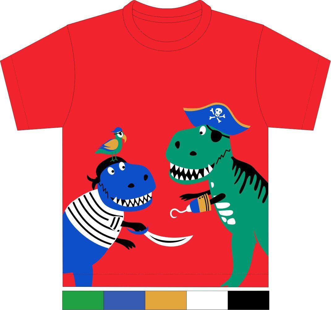 Kaos Anak Mommy's Honey - Dinosaurus Merah