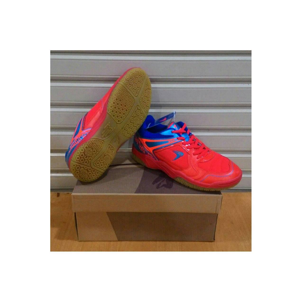 Sepatu Badminton Flypower Plaosan 2 Red Blue Orange