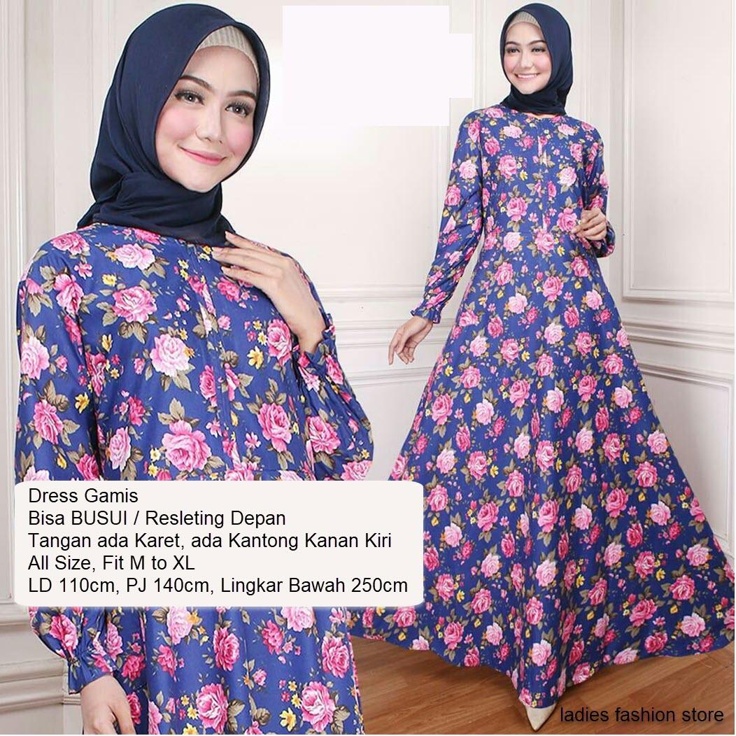 Dress Muslimah Wanita Modern / Gamis Wanita Model Terbaru 2018 / Pakaian Muslim Original Premium / Baju Murah / Atasan Tunik / Rok Panjang Lingkar Lebar / Rok Muslimah Syari / Bawahan Syari / Baju Muslim Modern / BAJU BUSUI xxx (nzaka) PUTIH NAVY BIRUMUDA