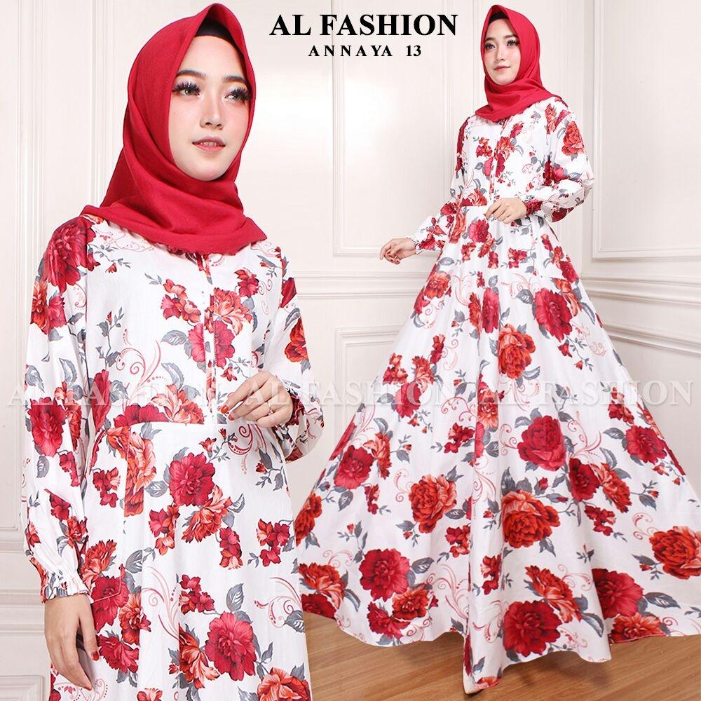 GAMIS KATUN BEST SELLER / BAJU MURAH ANAYA 13 WARNA PUTIH ( TANPA PASMINA)