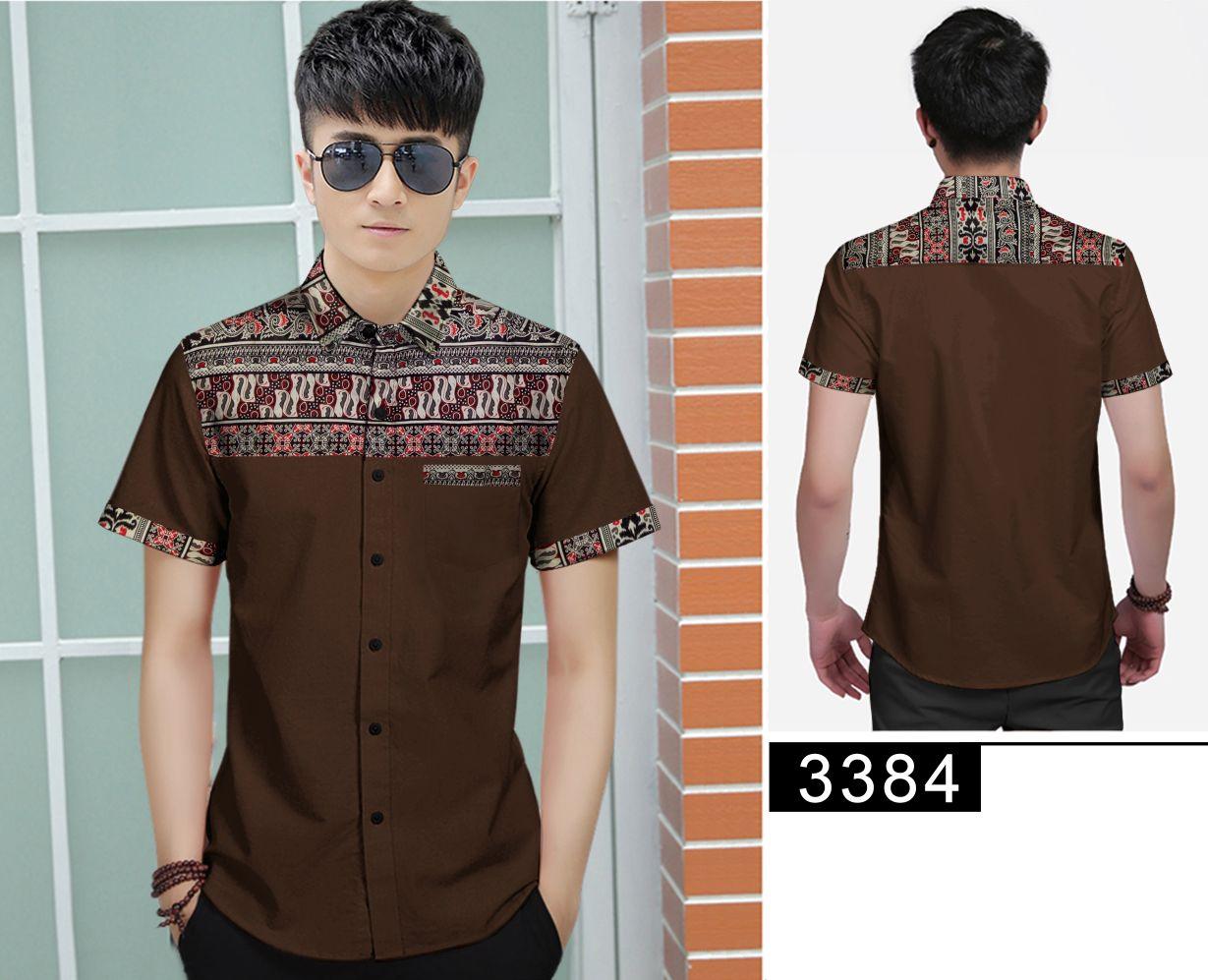 Algren Baju Hem Kemeja Batik Pria Nico 02 lengan pendek - Maroon / Hitam / Biru Navy / Tosca / Coklat / Abu / Regular fit / Casual / Polos / Kerja / Kantor / Katun / Kem Tangan Pendek Cowo / Atasan Cowok / Pakaian Laki laki Dewasa