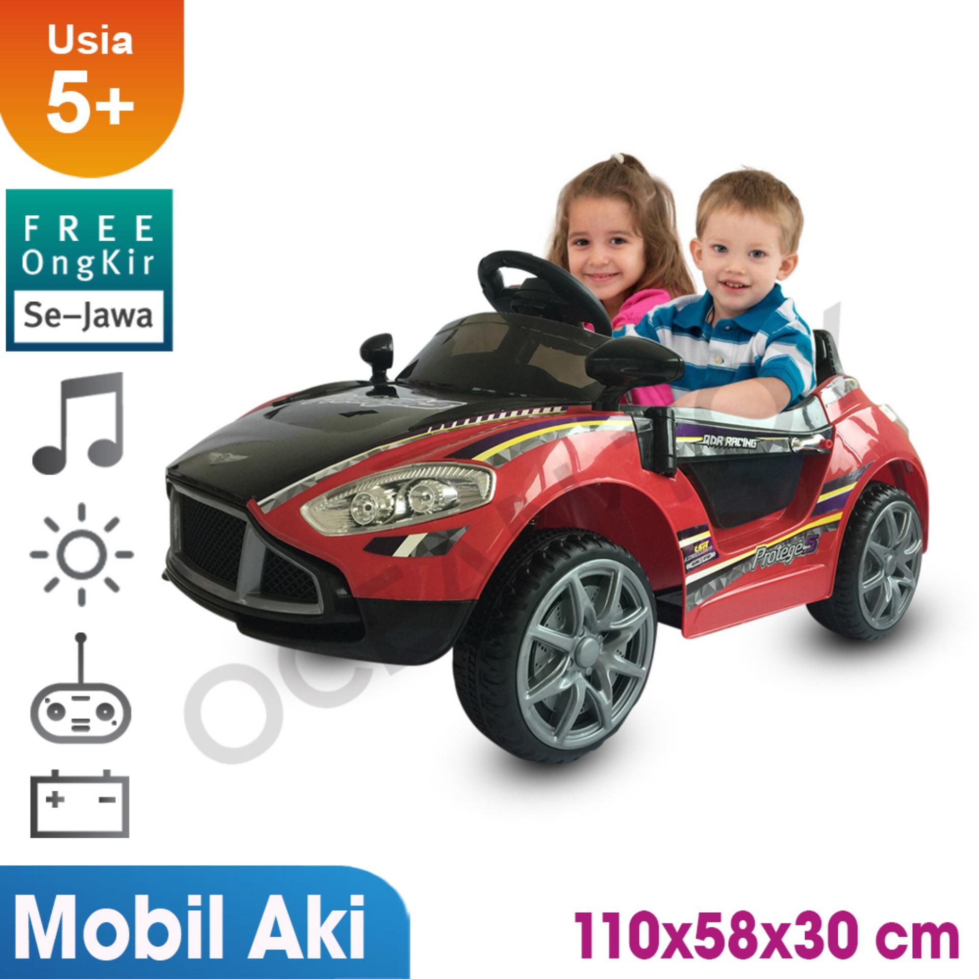 100% Free Ongkir Khusus Pulau Jawa Ocean Toy Ride On PMB Mobil Aki Protege5 Mainan Anak M7688 - Merah Hitam