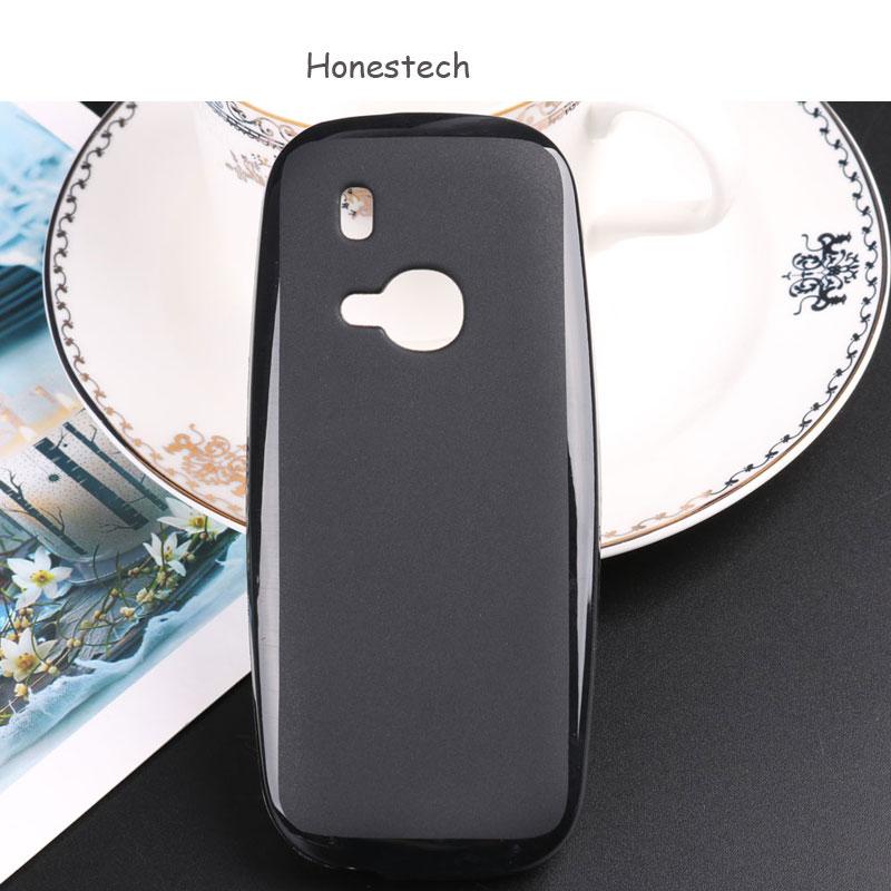 1 Pc/lot Case untuk Nokia 3310 2017 Case Lembut Warna Tidak Mengkilap Pudding TPU Lembut Silikon Gel Case untuk Nokia 3310 2017 belakang Case Capa Copue Hitam-Internasional