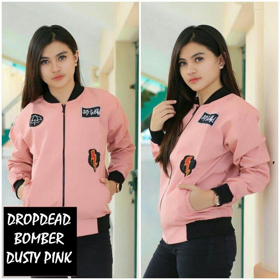 DROPDEAD BOMBER ||| nouska shop ||| jaket sweater baju atasan blouse rajut hijab terbaru kekinian cewek wanita murah
