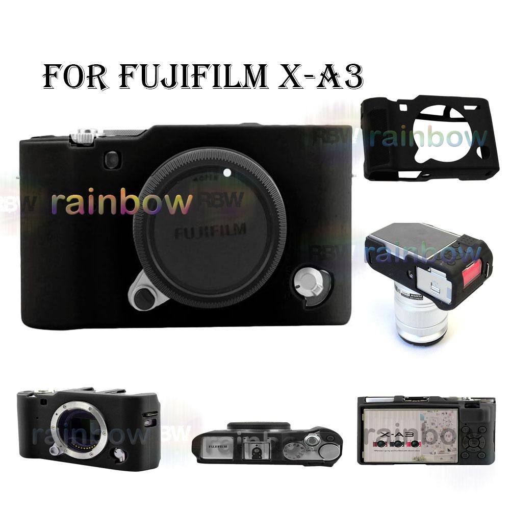 Rainbow Silikon Case Camera Fujifilm X-A3 / Rubber Camera Case Fujifilm X - a3 / Jelly Case Kamera xa3/ Sarung Kamera / Casing Kamera XA-3 - Hitam