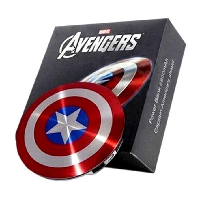promo Power Bank Perisai Captain America 2 Port 6800mAh terlaris