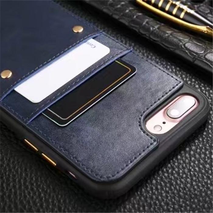 Casing HP 7 Plus Sarung Kulit untuk Apple Iphone6s Dapat Masuk Kartu Kartu Transportasi Umum
