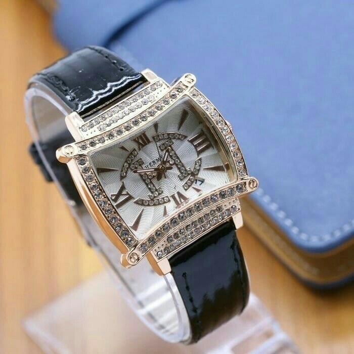 terlaris jam tangan hermes wanita murah / jtr 1094 hitam