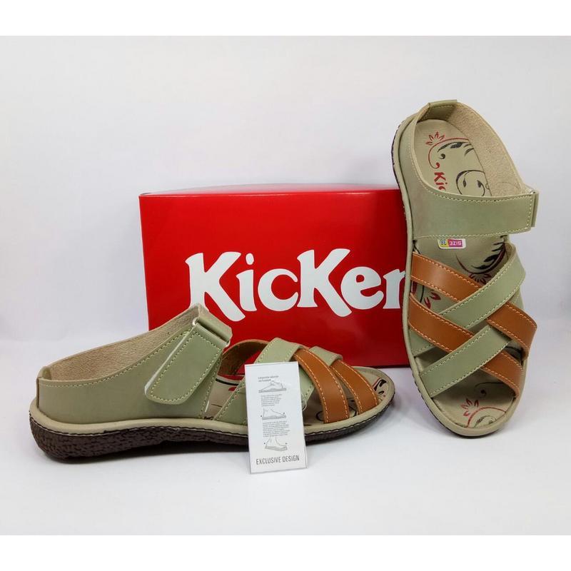 sandal Kickers Wanita Kode MK-08 Tan Original Murah