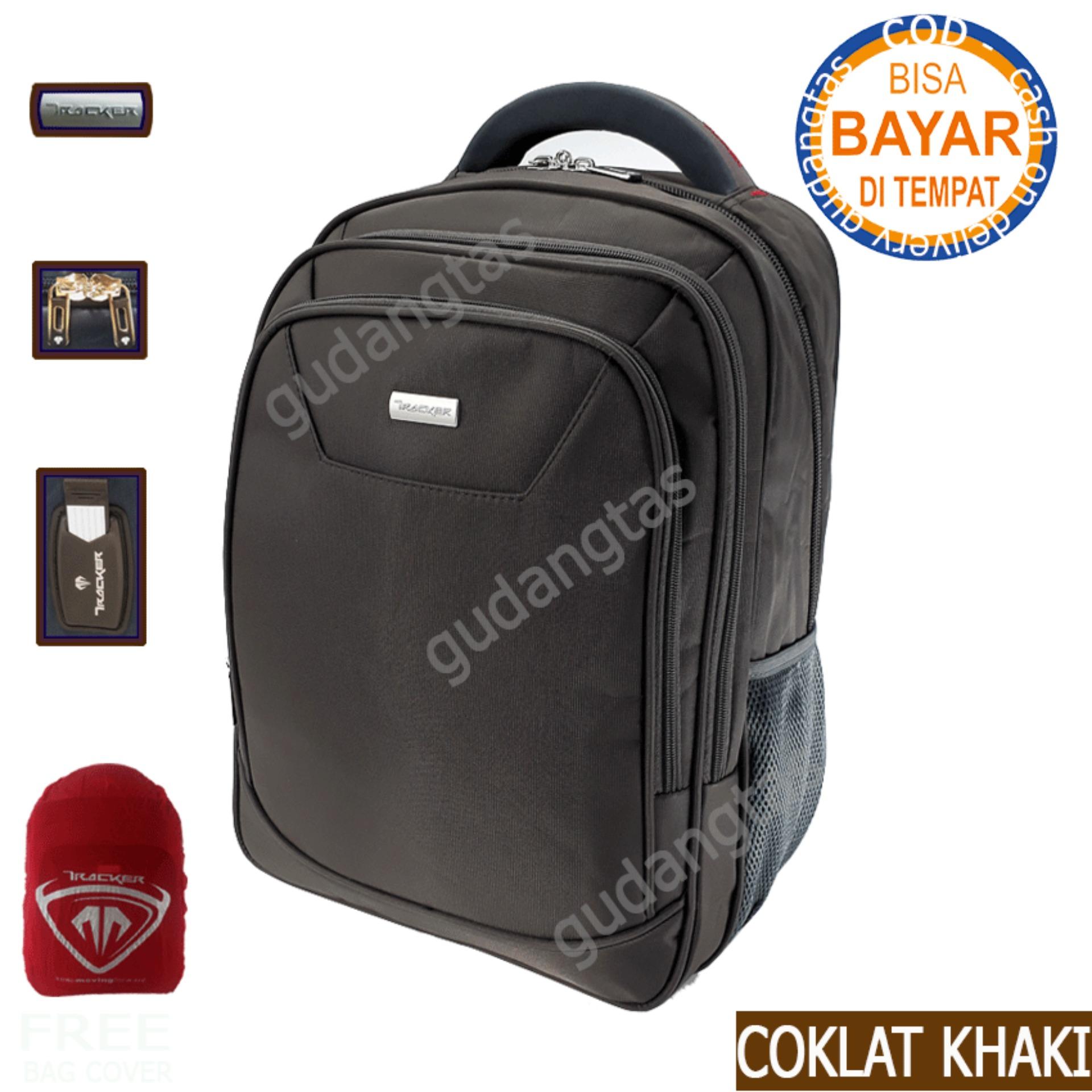 Tracker Tas Ransel 18 inchi 78318 laptop 14 inchi Bonus Bag Cover GuDangTas- Coklat khaki 34685