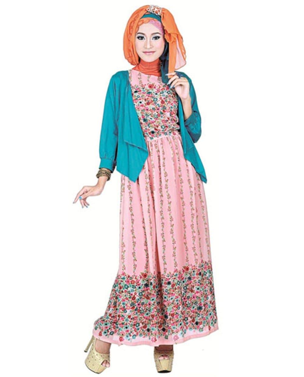 Baju Muslim Gamis Kode SHJ 373B | Butik Baju Bandung Diskon