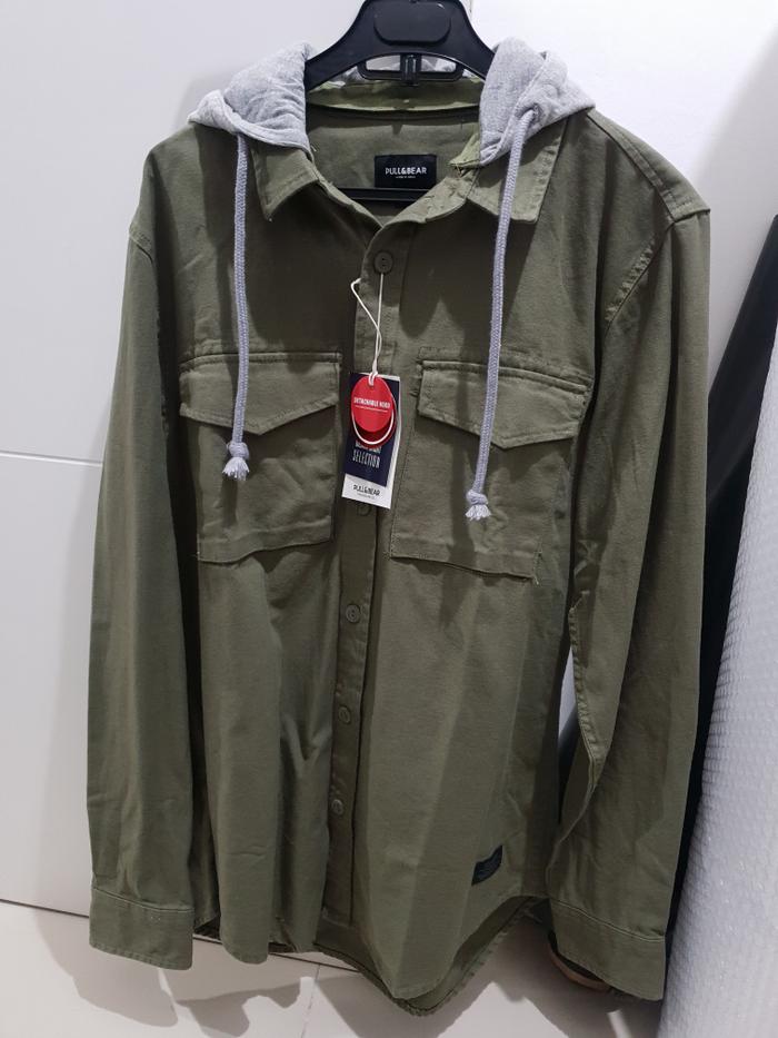 Kemeja Jaket Army Camouflage PB With Hood not zara lacoste hnm uniqlo