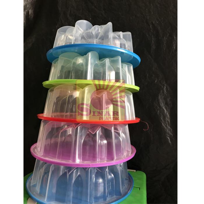 ORIGINAL!!! Cetakan Agar-Agar / Puding / Jelly/ Kue Tanaka Bundar + Tatakan 1 Set - P9Xb3c