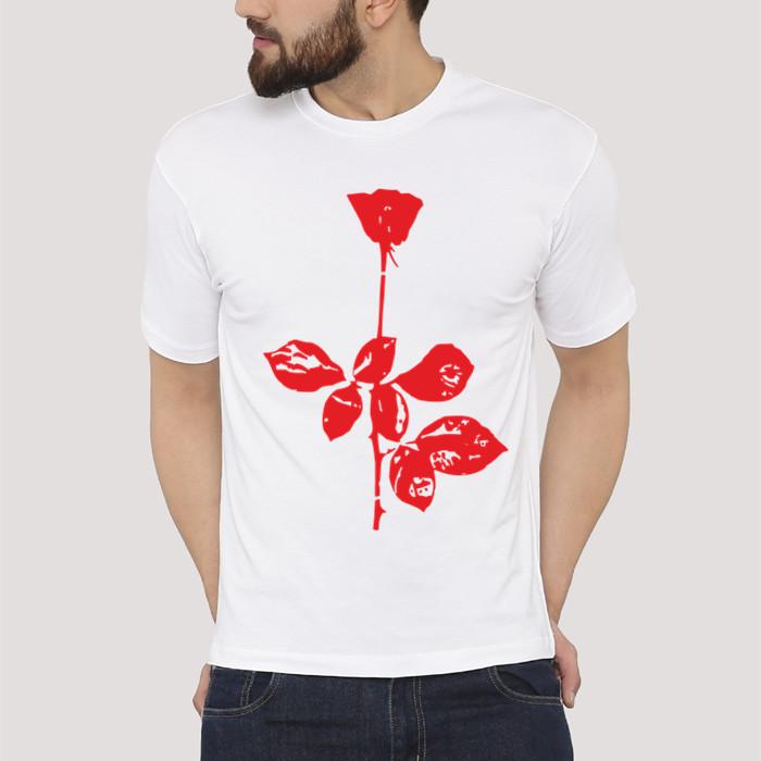 Depeche Mode Kaus Tali Lengan Bang Pendek Kaos Udang Shopee LAZADA Satu Barang Juga Dikirim (Putih)