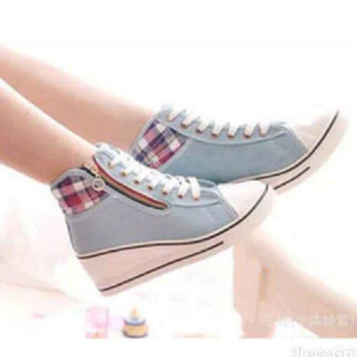 sepatu kets wedges korean wedges sneakers korea kets murah - NStdDZ