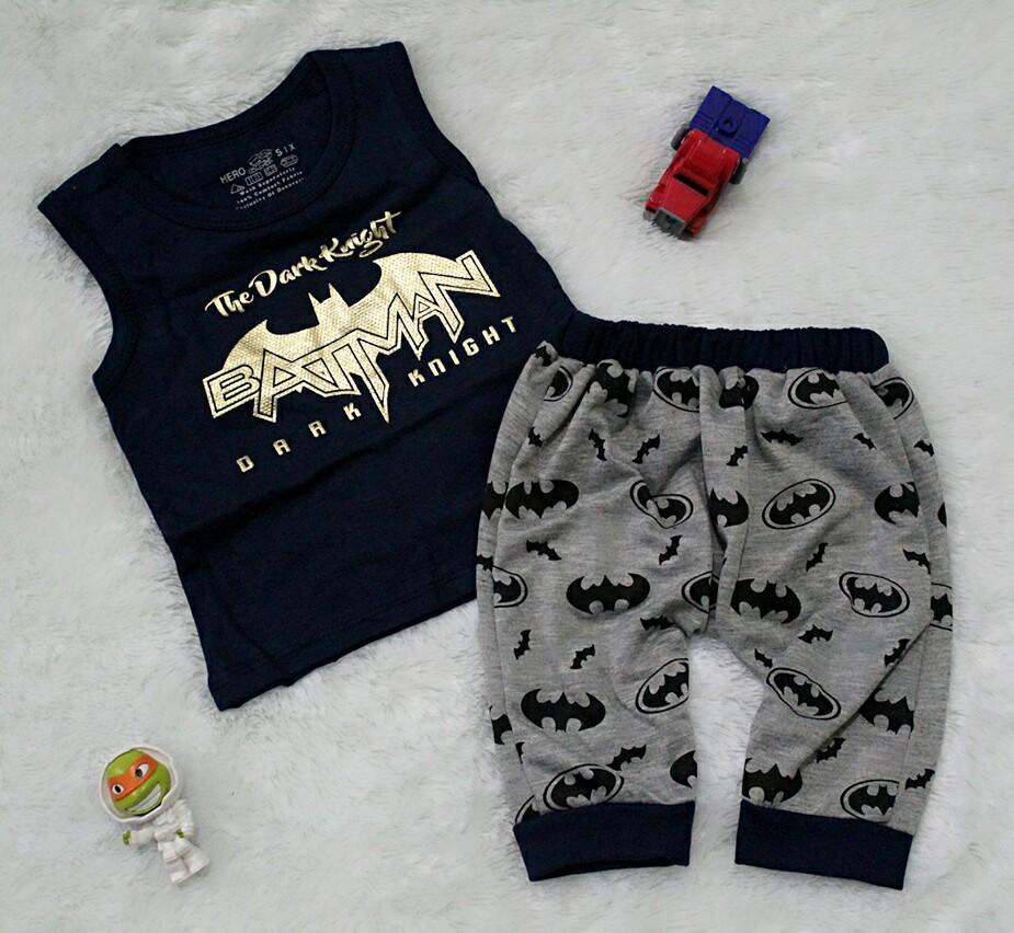 All Size 6-15 Bulan / Setelan Baju Celana Bayi Anak - The Dark Knight
