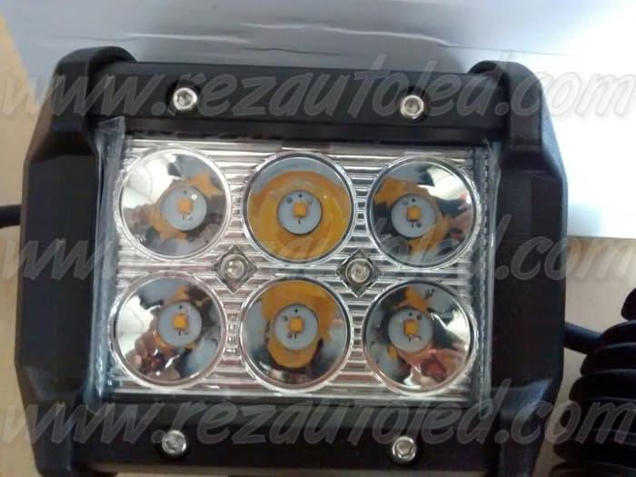 Led Sorot Cree 18W Warmwhite (3000K) | ( lampu mobil hid plafon depan rem sorot led h4 kabut fog lamp tembak variasi strobo rem toyota innova hid avanza osram )