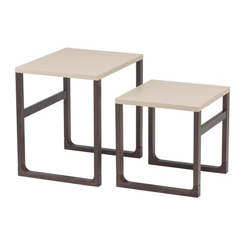 PROMO!! IKEA RISSNA Meja bersusun, set isi 2, krem MURAH / BUBBLE 3 LAPIS / ORIGINAL / IKEA ORIGINAL