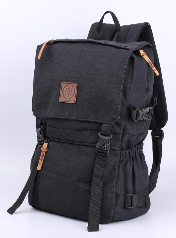 Raindoz Tas Ransel Pria - bahan canvas - 40x28x13 Murah & berkualitas (hitam)