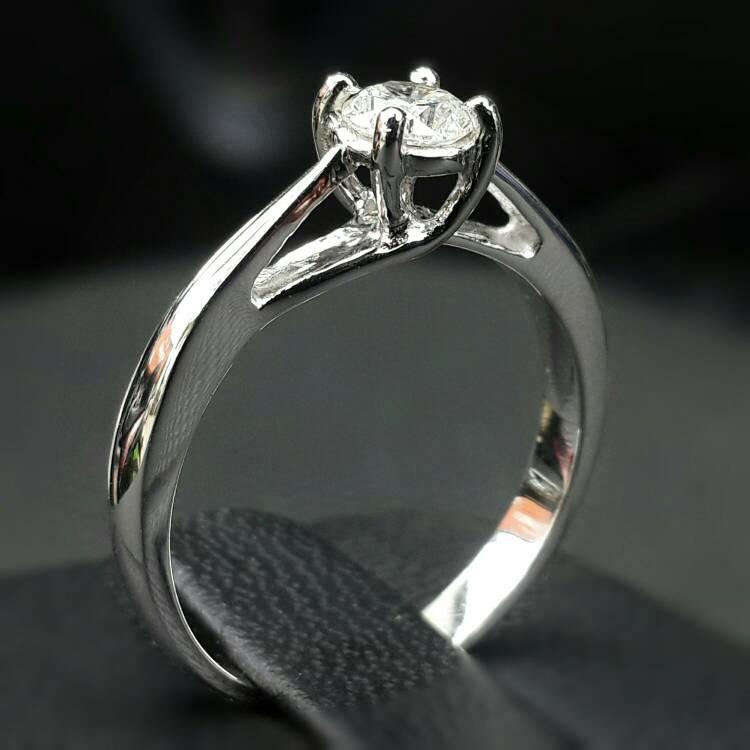 Cincin Berlian Natural Diamond Ring Emas Solitaire