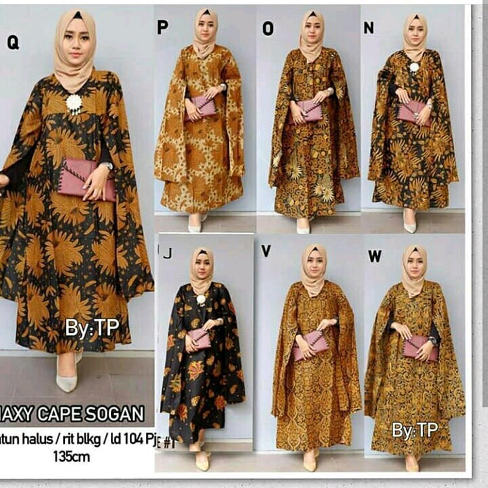 Baju Batik Kaftan Cape Panjang