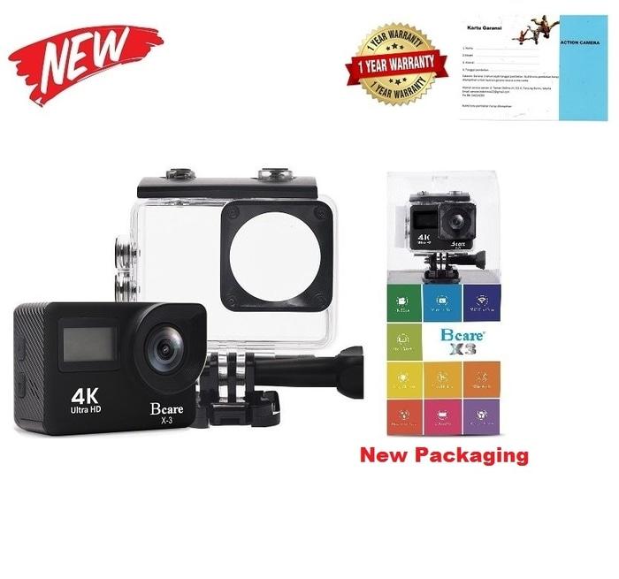 Bcare BCam X-3 Action Camera WiFi 16 MP SonySensor 4K DUALSCREEN Black Terlaris di Lazada